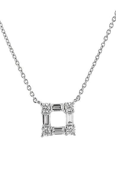 Bony Levy - Diamond Square Necklace-allforher.com