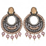 Suzanna Dai - Victoria Pearl Hoop Earrings-allforher.com