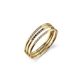 Sydney Evan - Yellow-Gold & Diamond 7-Stone Triple Ring Set-allforher.com