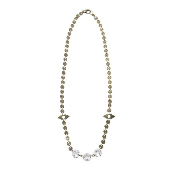 Jill Golden Jewels -Reflection Crystal Necklace-allforher.com