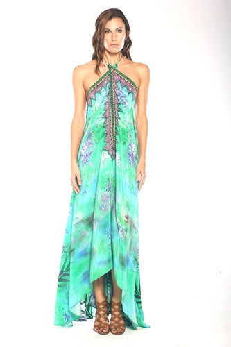 Shahida Paradise - Parides Amazonia 3 ways to Style Convertible Dress in Aqua Sea Green-allforher.com