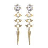 Jill Golden Jewels - Crystal Reflection Spike Earring-allforher.com