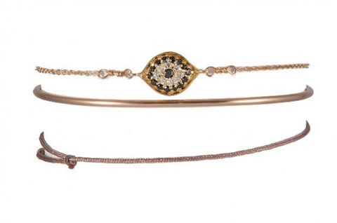 Dafne Alleno LLC -Classic Arch Wrap Eye Charm Bracelet – Taupe-allforher.com