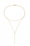 Dafne Alleno LLC - Classic Vertical Barre Chain Necklace-allforher.com