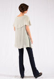CTC Collection Limited - Linen Mesh Flared Cowl Pullover-allforher.com