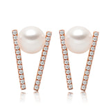 Tara Pearls - Diamond Earrings-allforher.com