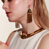 Lele Sadoughi - Checked Collar Necklace-allforher.com