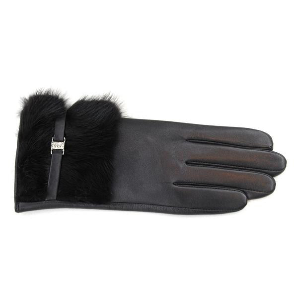 LA FIORENTINA GLOVES - Leather Fur Glove-allforher.com